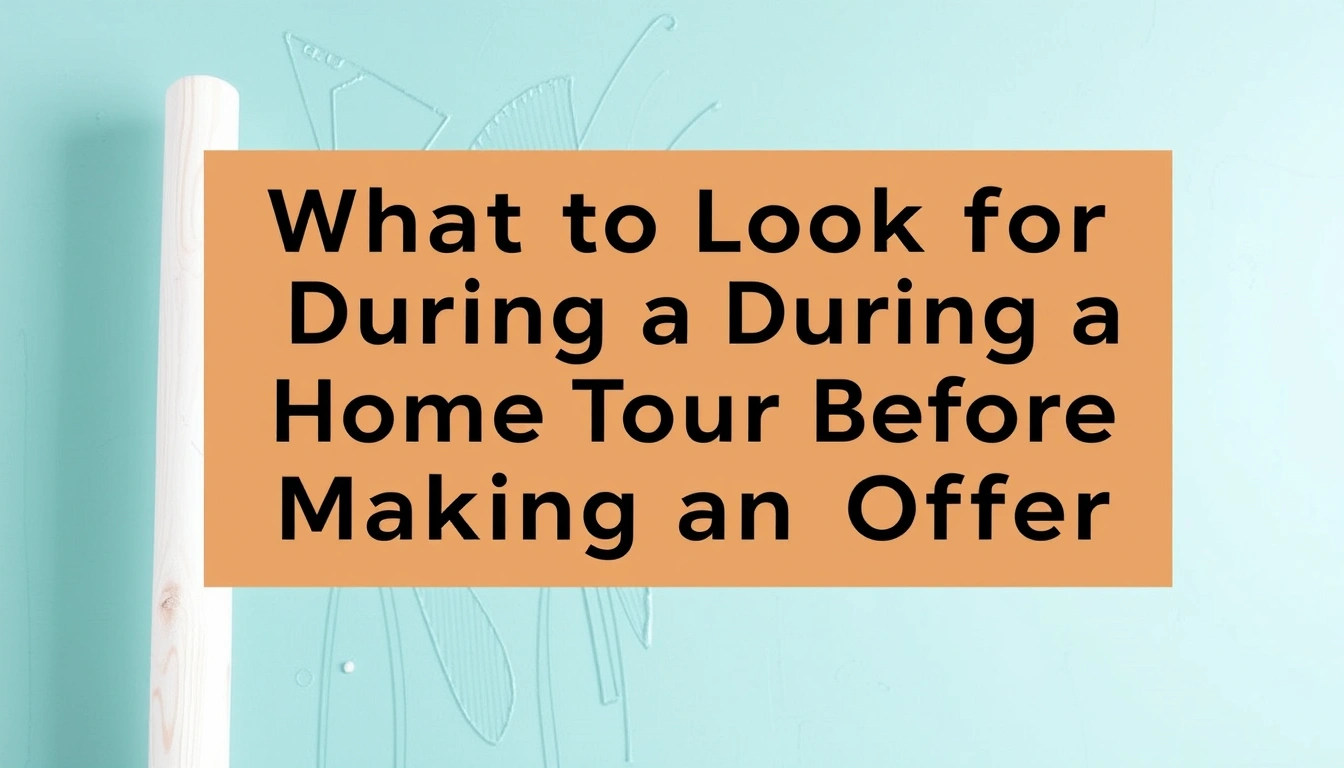 What to Look for During a Home Tour Before Making an Offer What to Look for During a Home Tour Before Making an Offer